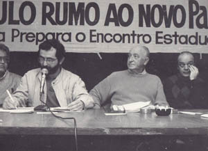 Com Montoro e Serra em 1988